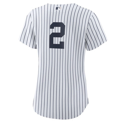 New York Yankees Derek Jeter Nike Women's Home Replica Player Jersey - White/Navy MLB Team Jersey Baseball Fan Apparel