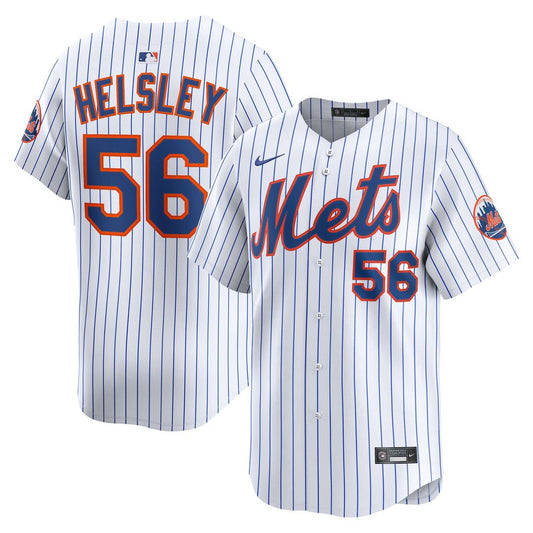 New York Mets Ryan Helsley Nike Home Limited Player Jersey - White MLB Team Jersey Baseball Fan Apparel