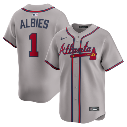 Atlanta Braves Ozzie Albies Nike Road Limited Player Jersey - Gray MLB Team Jersey Baseball Fan Apparel