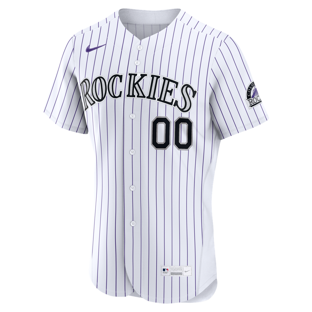 Colorado Rockies Nike Home Authentic Custom Jersey - White MLB Team Jersey Baseball Fan Apparel