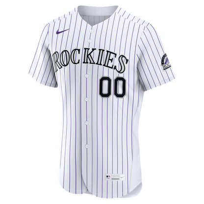 Colorado Rockies Nike Home Authentic Custom Jersey - White MLB Team Jersey Baseball Fan Apparel