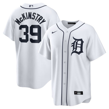 Detroit Tigers Zach McKinstry Nike Home Replica Jersey - White MLB Team Jersey Baseball Fan Apparel