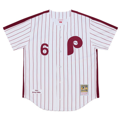 Philadelphia Phillies Jimmy Rollins Mitchell & Ness 2003 Cooperstown Authentic Jersey - White MLB Team Jersey Baseball Fan Apparel