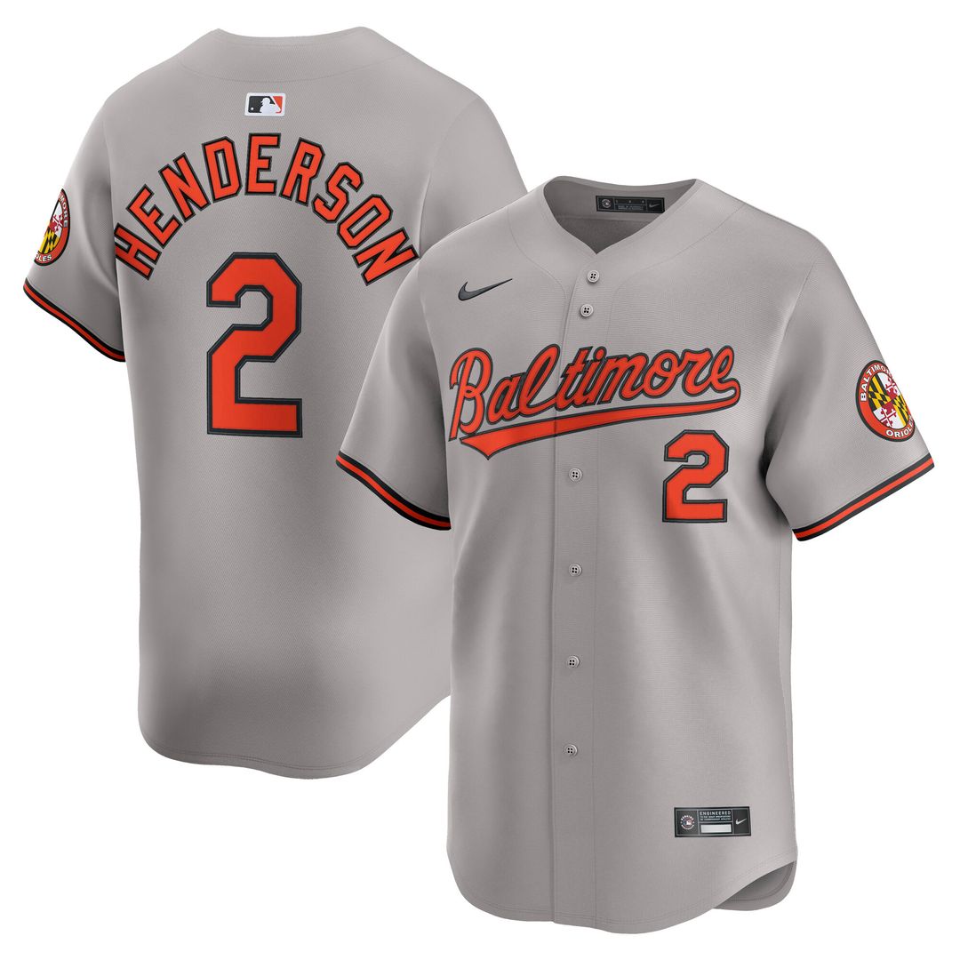 Baltimore Orioles Gunnar Henderson Nike Road Limited Player Jersey - Gray MLB Team Jersey Baseball Fan Apparel