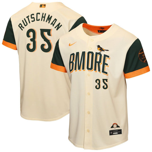 Baltimore Orioles Adley Rutschman Nike Youth 2026 City Connect Stadium Jersey - Cream MLB Team Jersey Baseball Fan Apparel