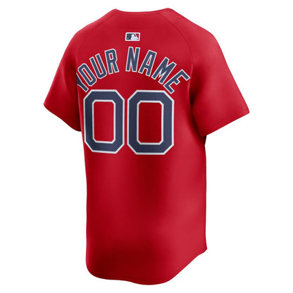Boston Red Sox Nike Alternate Limited Custom Jersey - Red MLB Team Jersey Baseball Fan Apparel