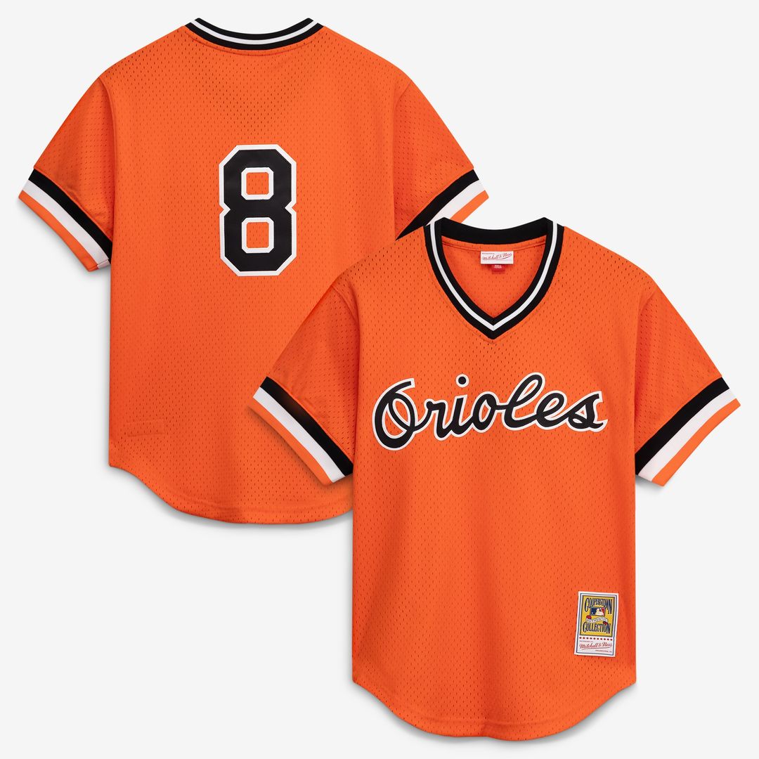Baltimore Orioles Cal Ripken Jr. Mitchell & Ness Authentic Batting Practice Jersey - White MLB Team Jersey Baseball Fan Apparel