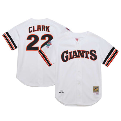 San Francisco Giants Will Clark Mitchell & Ness Cooperstown 1989 Authentic Jersey - White MLB Team Jersey Baseball Fan Apparel