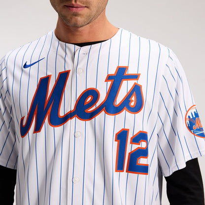 New York Mets Francisco Lindor Nike Home Limited Jersey - White MLB Team Jersey Baseball Fan Apparel