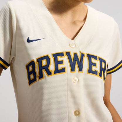 Milwaukee Brewers Sal Frelick Nike Women's Home Replica Jersey - Cream MLB Team Jersey Baseball Fan Apparel
