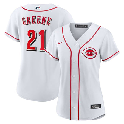 Cincinnati Reds Hunter Greene Nike Women's Home Replica Jersey - White MLB Team Jersey Baseball Fan Apparel