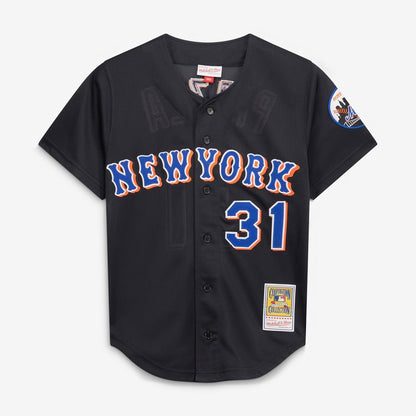 New York Mets Mike Piazza Mitchell & Ness Cooperstown 2000 Batting Practice Jersey - Black MLB Team Jersey Baseball Fan Apparel