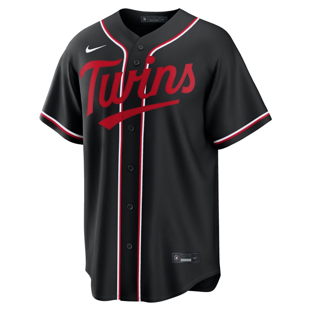 Minnesota Twins Nike Fashion Replica Black Out Jersey MLB Team Jersey Baseball Fan Apparel