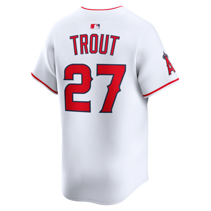Los Angeles Angels Mike Trout Nike Home Limited Player Jersey - White MLB Team Jersey Baseball Fan Apparel