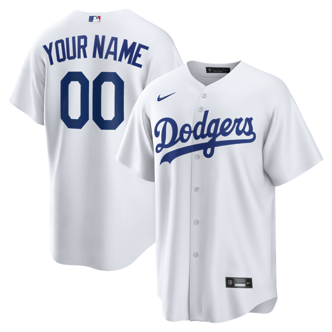 Los Angeles Dodgers Nike Home Replica Custom Jersey - White MLB Team Jersey Baseball Fan Apparel