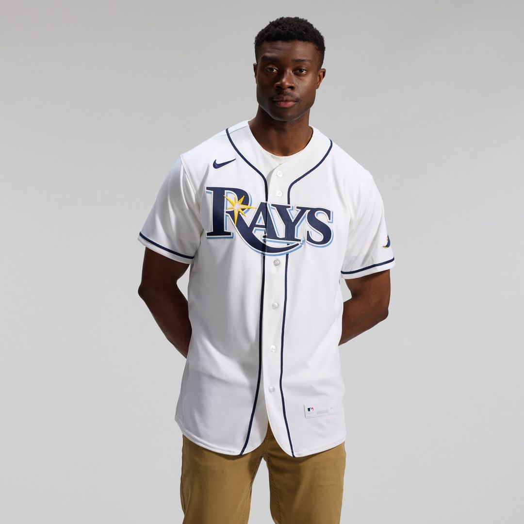 Tampa Bay Rays Nike Home Authentic Jersey - White MLB Team Jersey Baseball Fan Apparel