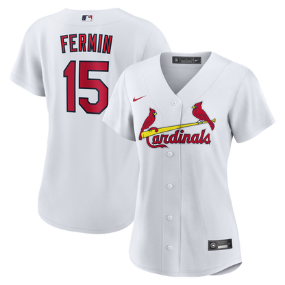 St. Louis Cardinals José Fermín Nike Women's Home Replica Jersey - White MLB Team Jersey Baseball Fan Apparel