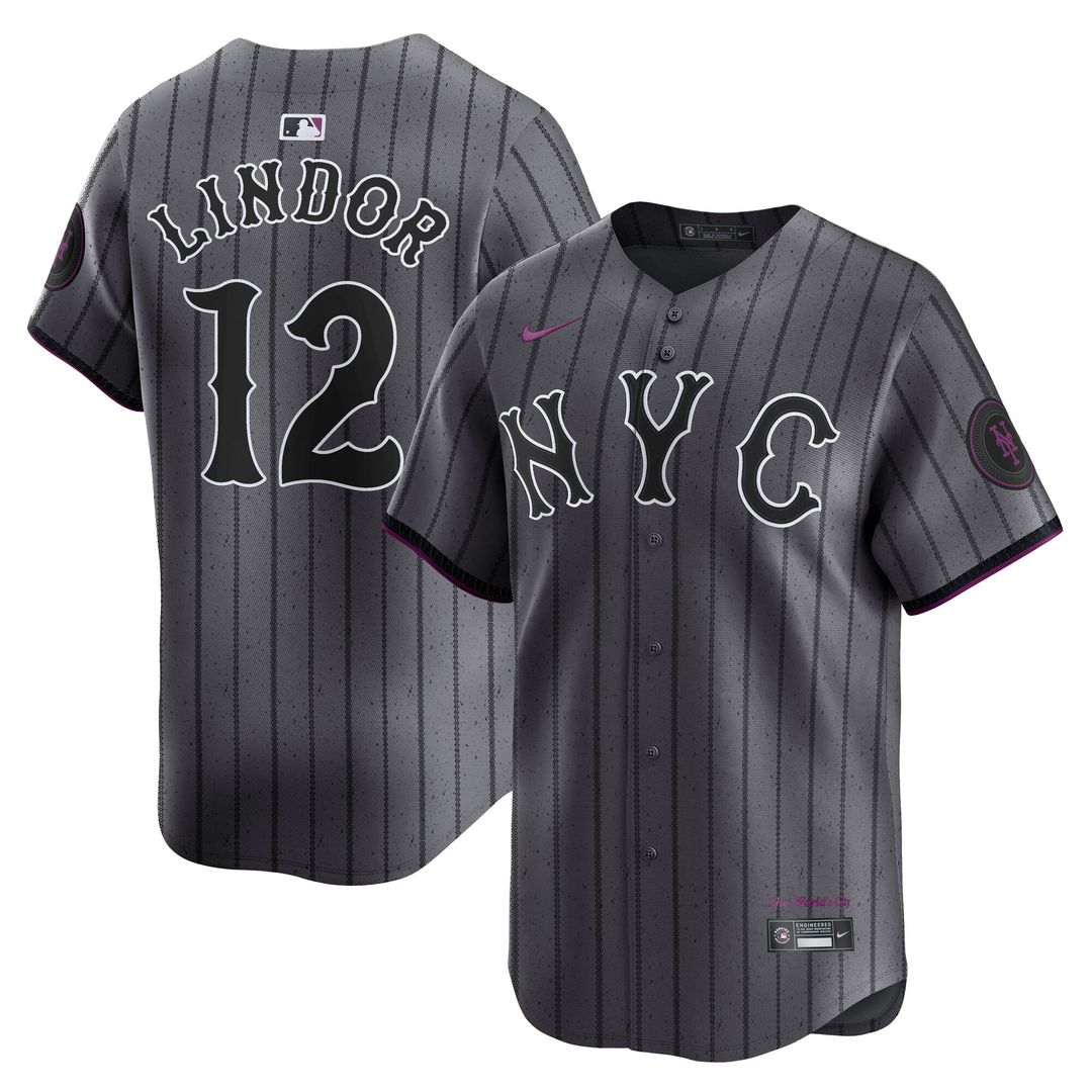 New York Mets Francisco Lindor Nike City Connect Limited Jersey - Gray MLB Team Jersey Baseball Fan Apparel