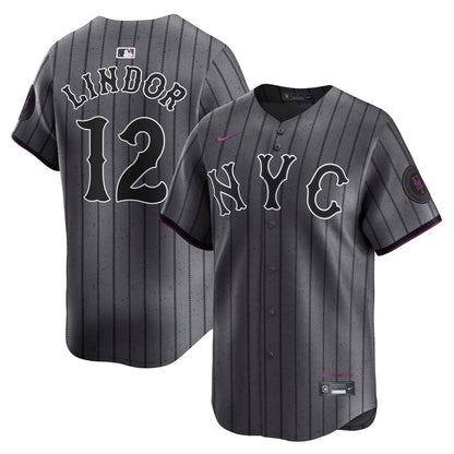 New York Mets Francisco Lindor Nike City Connect Limited Jersey - Gray MLB Team Jersey Baseball Fan Apparel