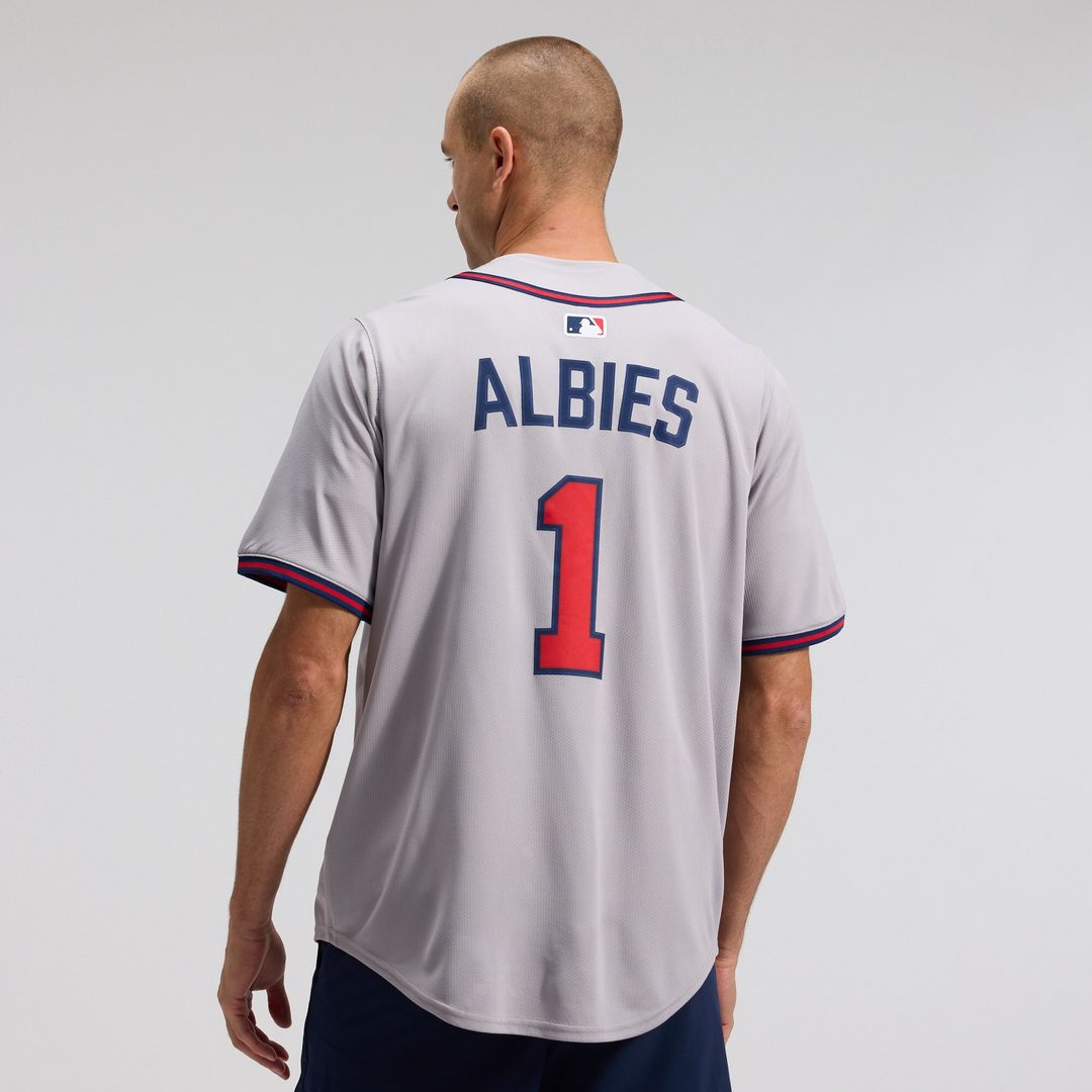 Atlanta Braves Ozzie Albies Nike Road Limited Player Jersey - Gray MLB Team Jersey Baseball Fan Apparel