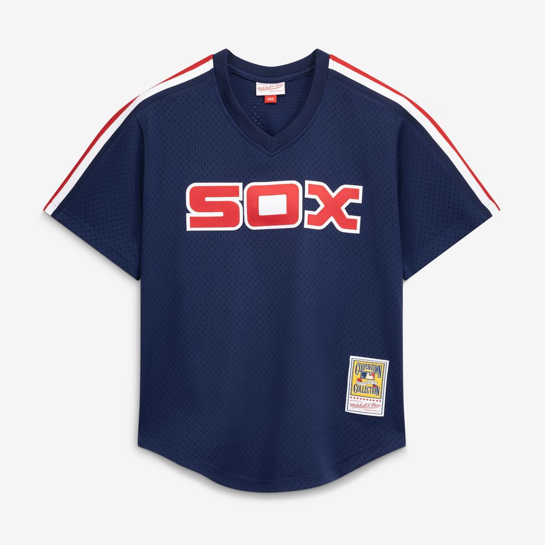Chicago White Sox Carlton Fisk Mitchell & Ness Authentic Batting Practice Jersey - White MLB Team Jersey Baseball Fan Apparel