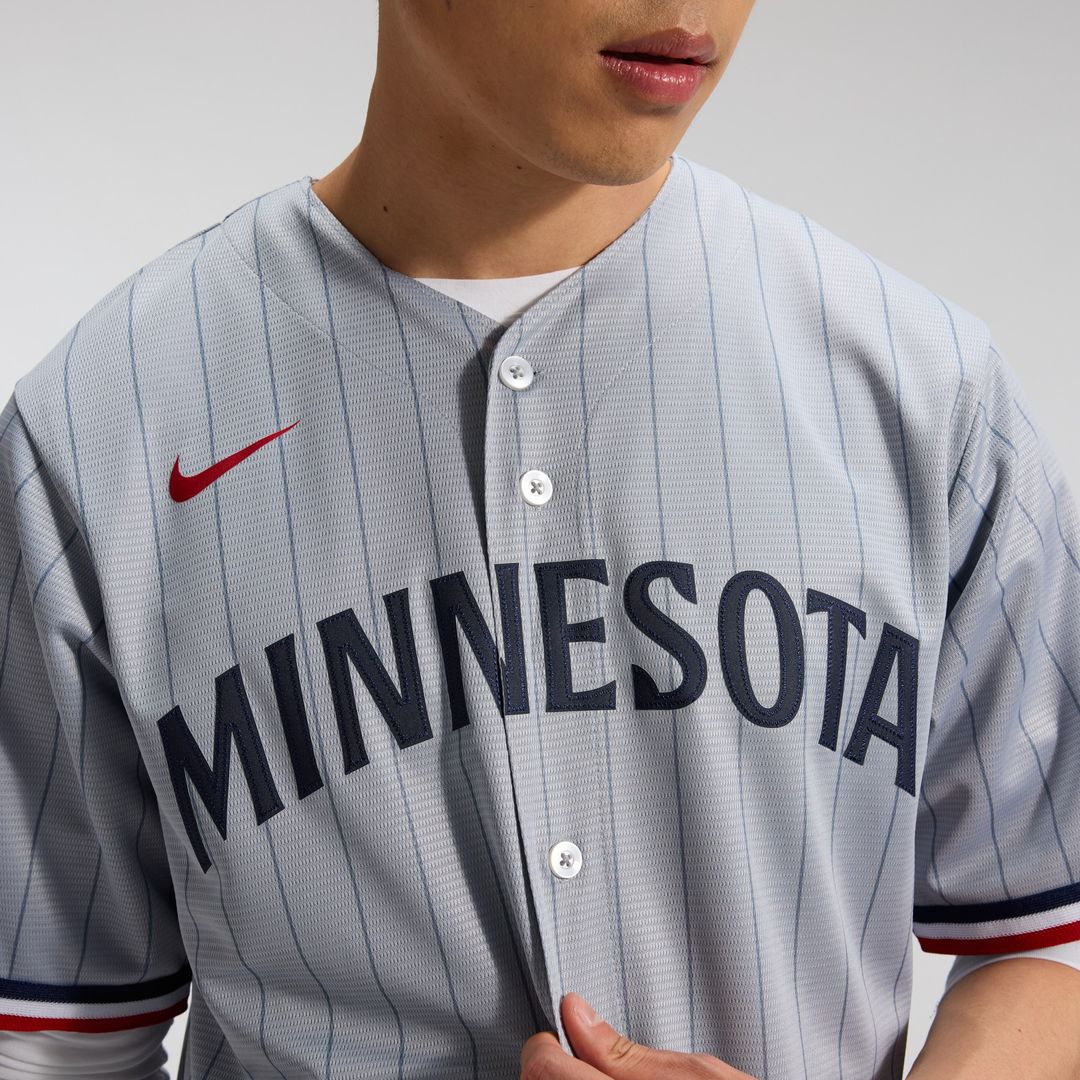 Minnesota Twins Nike Road Replica Team Jersey - Gray MLB Team Jersey Baseball Fan Apparel