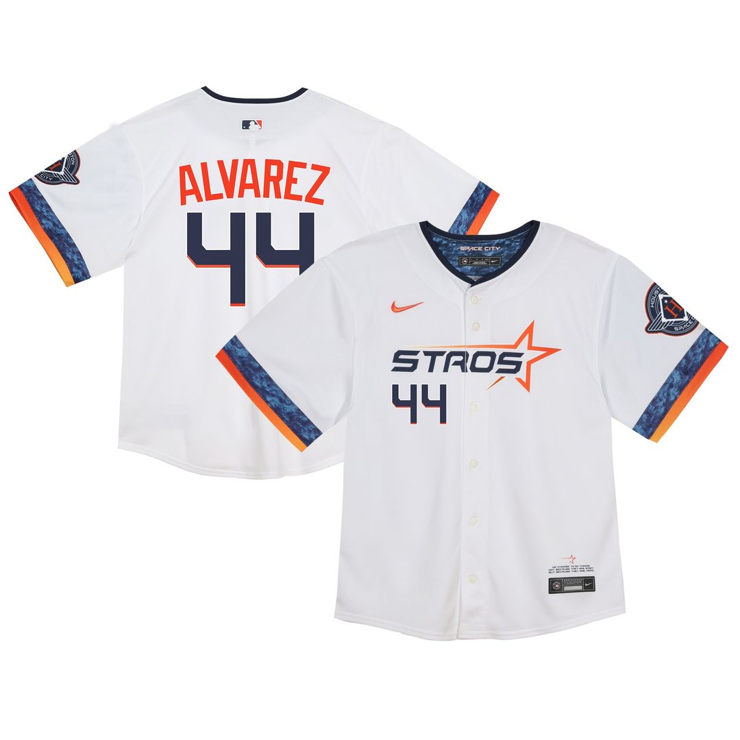 Houston Astros Yordan Alvarez Toddler City Connect 2025 Limited Jersey - White MLB Team Jersey Baseball Fan Apparel