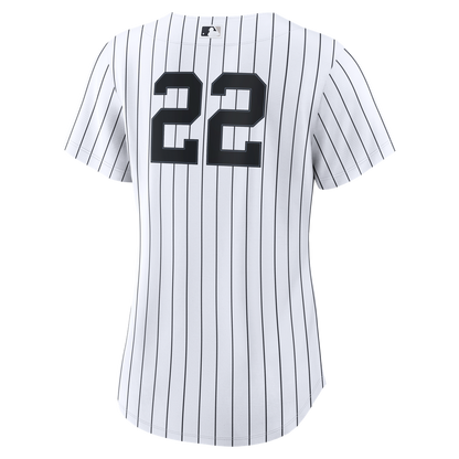 New York Yankees Ben Rice Nike Women's Home Replica Jersey - White MLB Team Jersey Baseball Fan Apparel