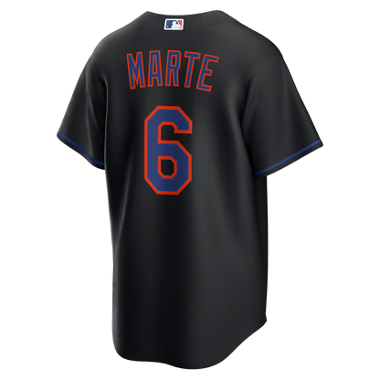 New York Mets Starling Marte Nike Alternate Replica Jersey - Black MLB Team Jersey Baseball Fan Apparel