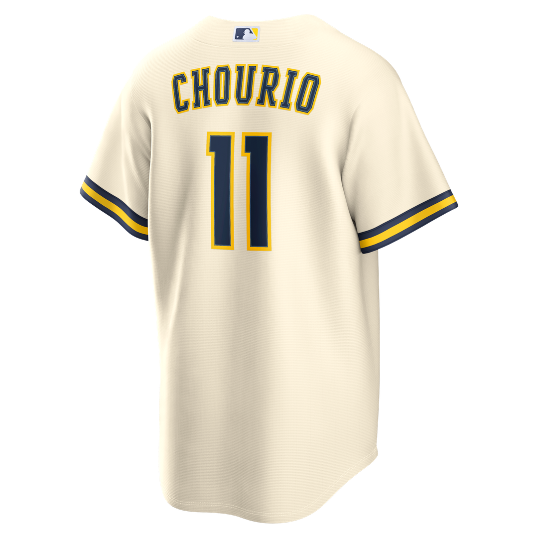 Milwaukee Brewers Jackson Chourio Nike Home Replica Jersey - Cream MLB Team Jersey Baseball Fan Apparel