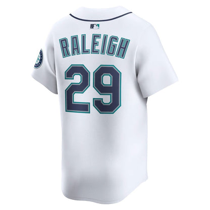 Seattle Mariners Cal Raleigh Nike Home Limited Player Jersey - White MLB Team Jersey Baseball Fan Apparel