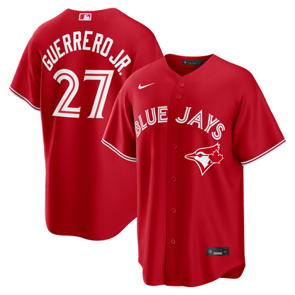 Toronto Blue Jays Vladimir Guerrero Jr. Nike Canada Day Replica Jersey - Red MLB Team Jersey Baseball Fan Apparel