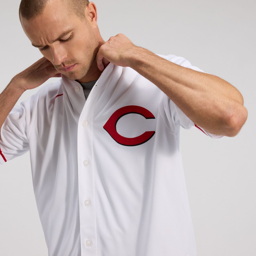 Cincinnati Reds Elly De La Cruz Nike Alternate 2 Replica Jersey - White MLB Team Jersey Baseball Fan Apparel