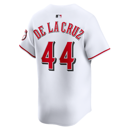 Cincinnati Reds Elly De La Cruz Nike Alternate 2 Limited Player Jersey - White MLB Team Jersey Baseball Fan Apparel