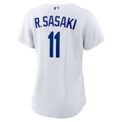 Los Angeles Dodgers Rōki Sasaki Nike Women's Replica Jersey - White MLB Team Jersey Baseball Fan Apparel