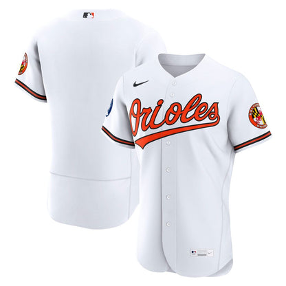 Baltimore Orioles Nike Home Sponsor Patch Authentic Jersey - White MLB Team Jersey Baseball Fan Apparel
