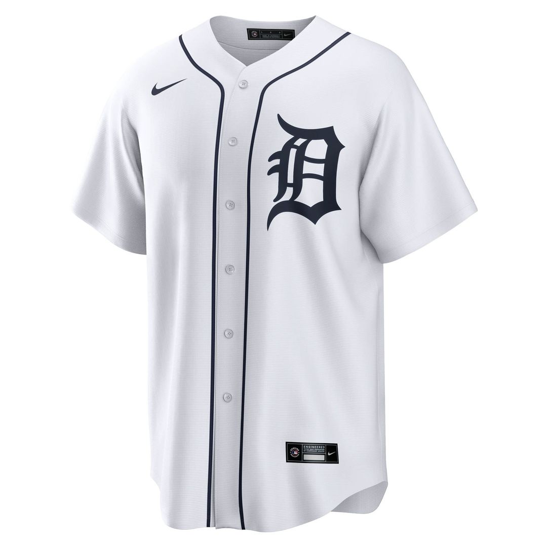 Detroit Tigers Jackson Jobe Nike Home Replica Jersey - White MLB Team Jersey Baseball Fan Apparel