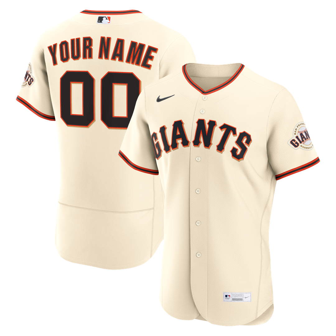 San Francisco Giants Nike Home Authentic Custom Jersey - Cream MLB Team Jersey Baseball Fan Apparel