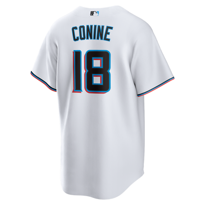 Miami Marlins Griffin Conine Nike Home Replica Jersey - White MLB Team Jersey Baseball Fan Apparel