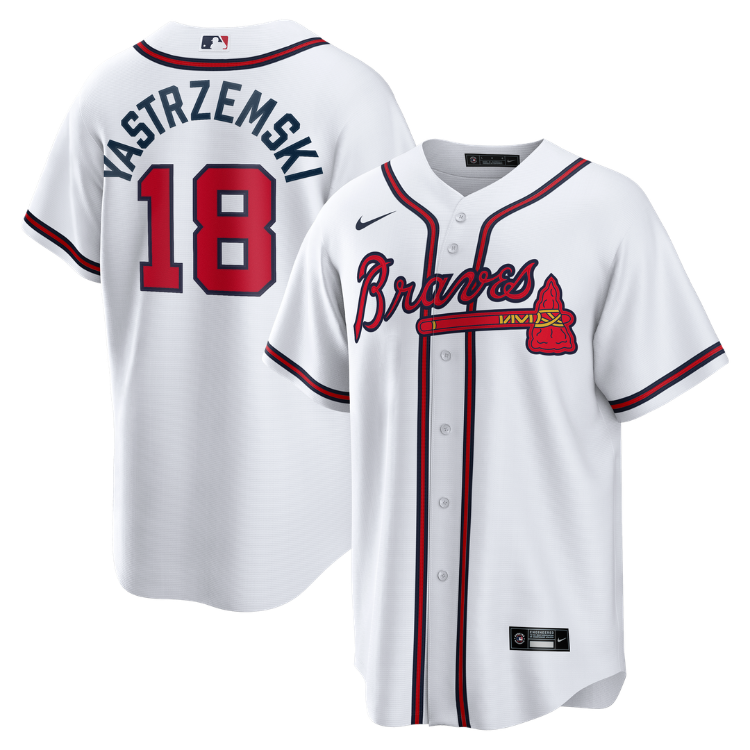 Atlanta Braves Mike Yastrzemski Nike Replica Jersey - White MLB Team Jersey Baseball Fan Apparel