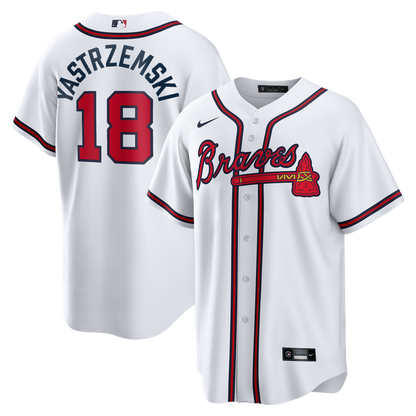 Atlanta Braves Mike Yastrzemski Nike Replica Jersey - White MLB Team Jersey Baseball Fan Apparel
