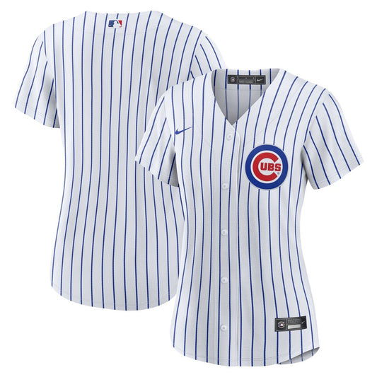 Chicago Cubs Nike Women's Home Replica Team Jersey - White MLB Team Jersey Baseball Fan Apparel