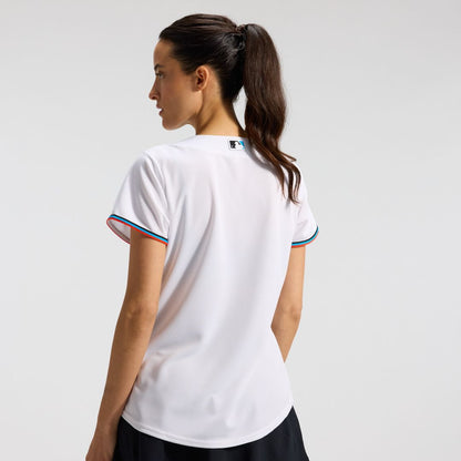 Miami Marlins Nike Women's Replica Team Jersey - White MLB Team Jersey Baseball Fan Apparel