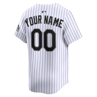 Colorado Rockies Nike Youth Home Custom Limited Jersey - White MLB Team Jersey Baseball Fan Apparel