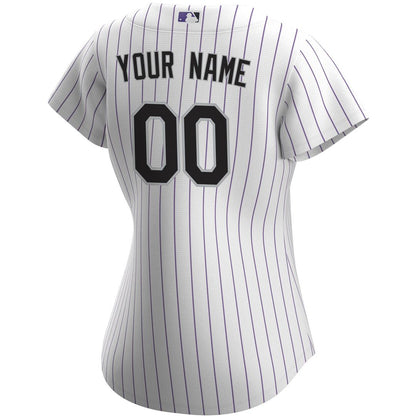 Colorado Rockies Nike Women's Home Replica Custom Jersey - White MLB Team Jersey Baseball Fan Apparel