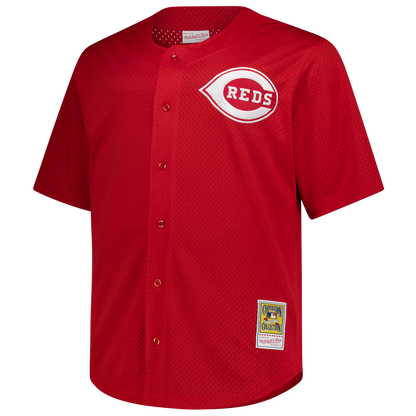 Cincinnati Reds Deion Sanders Mitchell & Ness Big & Tall Cooperstown Mesh Batting Practice Jersey - Red MLB Team Jersey Baseball Fan Apparel