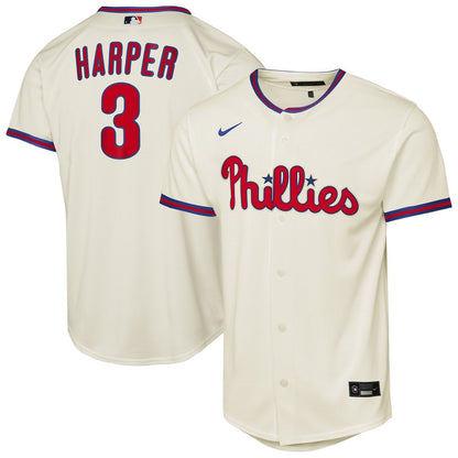 Philadelphia Phillies Bryce Harper Nike Youth Alternate Replica Jersey - Light Blue MLB Team Jersey Baseball Fan Apparel