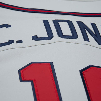 Atlanta Braves Chipper Jones Mitchell & Ness 1995 Throwback Authentic Jersey - Gray MLB Team Jersey Baseball Fan Apparel