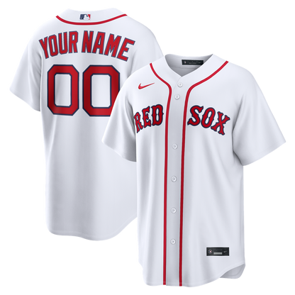 Boston Red Sox Nike Home Replica Custom Jersey - White MLB Team Jersey Baseball Fan Apparel