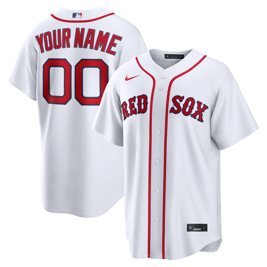 Boston Red Sox Nike Home Replica Custom Jersey - White MLB Team Jersey Baseball Fan Apparel